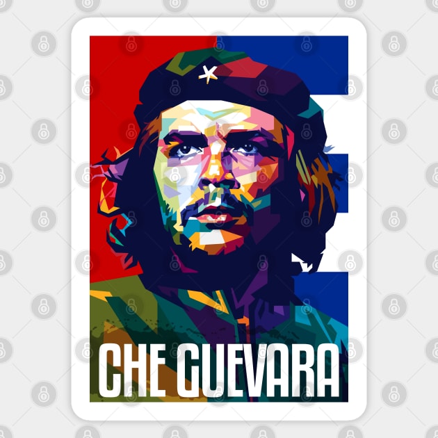 Illustration of Che Guevara Sticker by RJWLTG